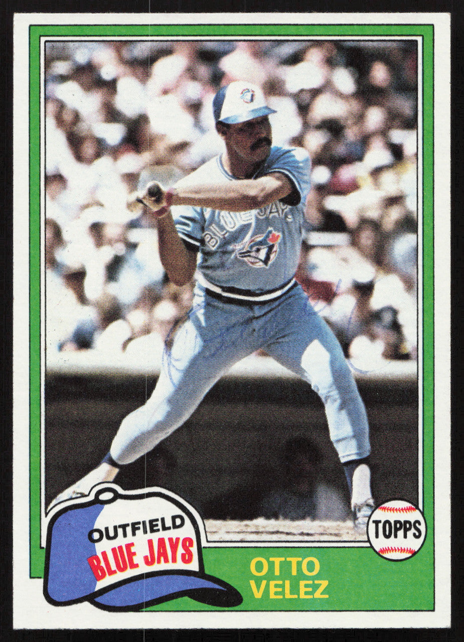 Otto Velez Autographed 1981 Topps Card #351 Toronto Blue Jays SKU #264930