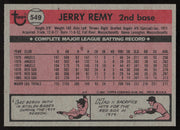 Jerry Remy Autographed 1981 Topps Card #549 Boston Red Sox SKU #264941