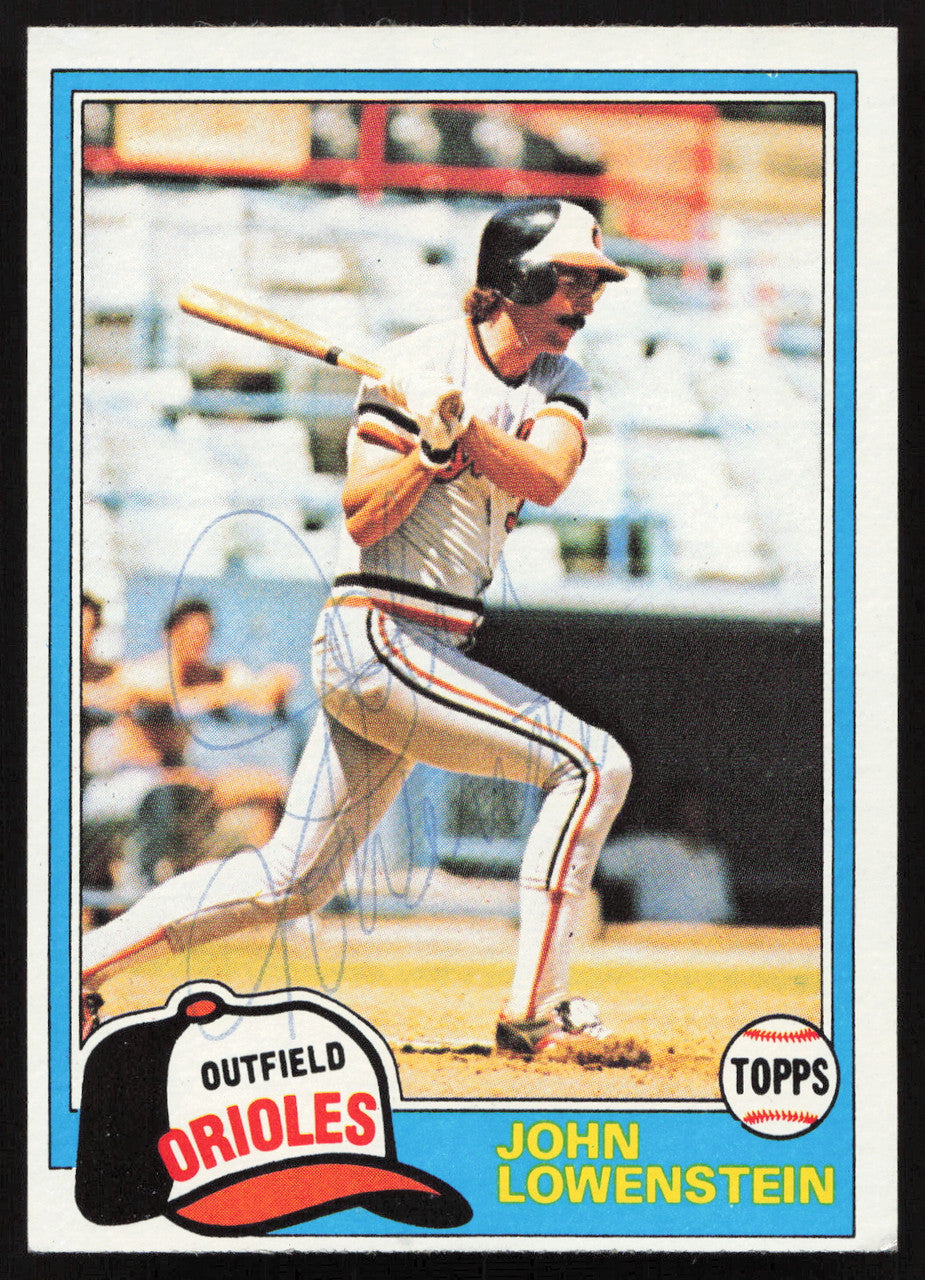 John Lowenstein Autographed 1981 Topps Card #591 Baltimore Orioles SKU #264943