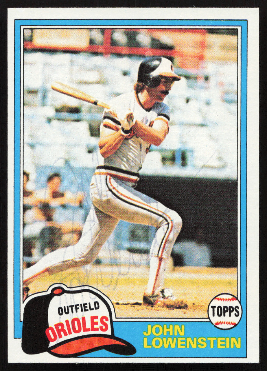 John Lowenstein Autographed 1981 Topps Card #591 Baltimore Orioles SKU #264945