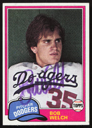 Bob Welch Autographed 1981 Topps Card #624 Los Angeles Dodgers SKU #264948