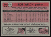 Bob Welch Autographed 1981 Topps Card #624 Los Angeles Dodgers SKU #264948