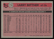 Larry Biittner Autographed 1981 Topps Card #718 Chicago Cubs SKU #264951