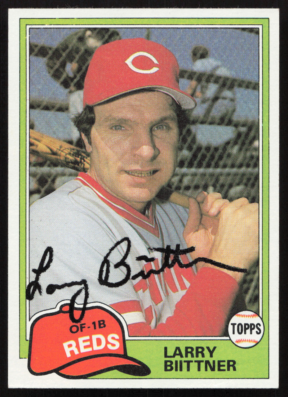 Larry Biittner Autographed 1981 Topps Traded Card #735 Cincinnati Reds SKU #264955