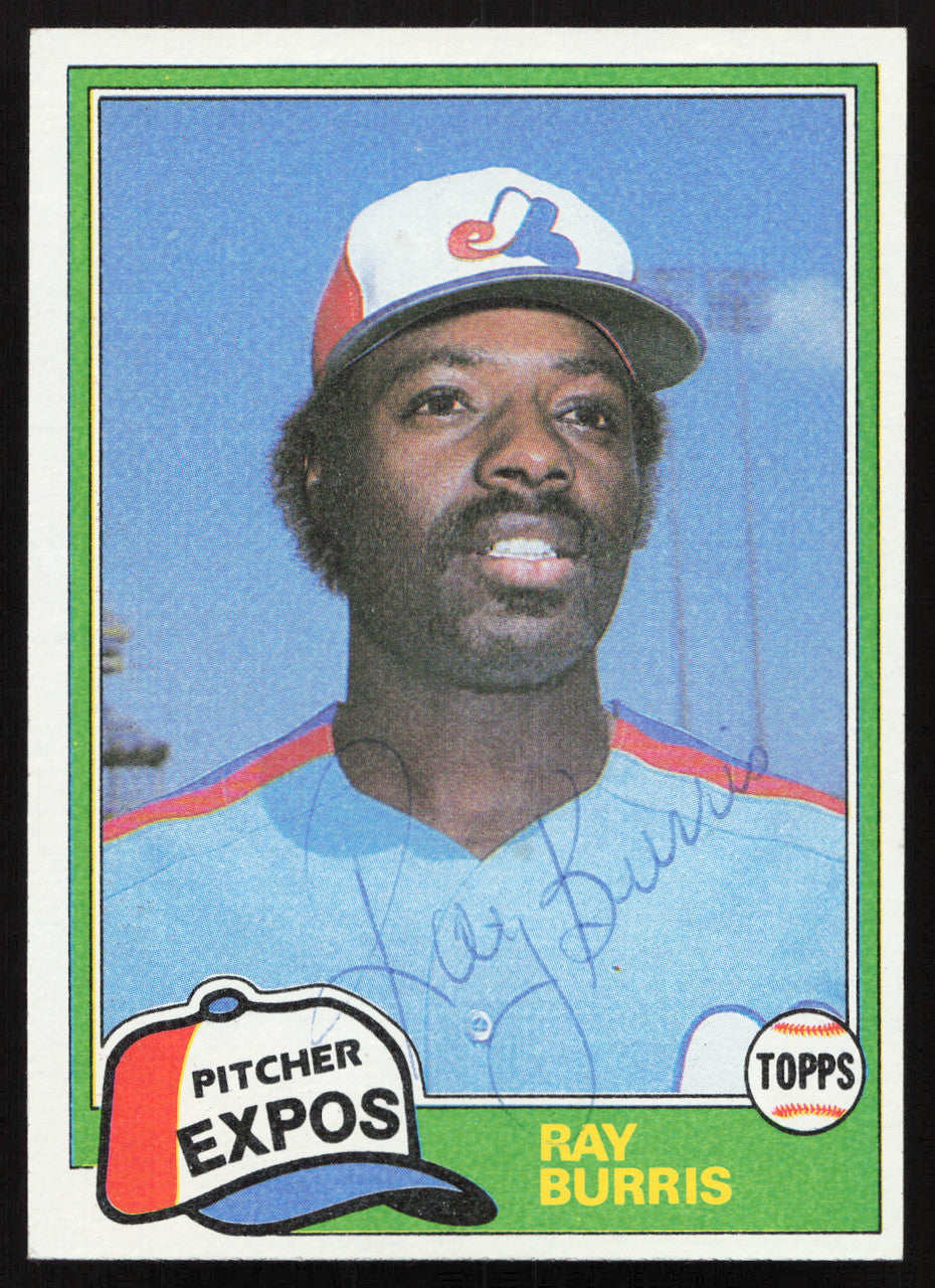 Ray Burris Autographed 1981 Topps Traded Card #744 Montreal Expos SKU #264956