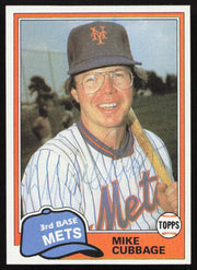 Mike Cubbage Autographed 1981 Topps Traded Card #752 New York Mets SKU #264957