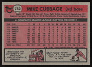 Mike Cubbage Autographed 1981 Topps Traded Card #752 New York Mets SKU #264957