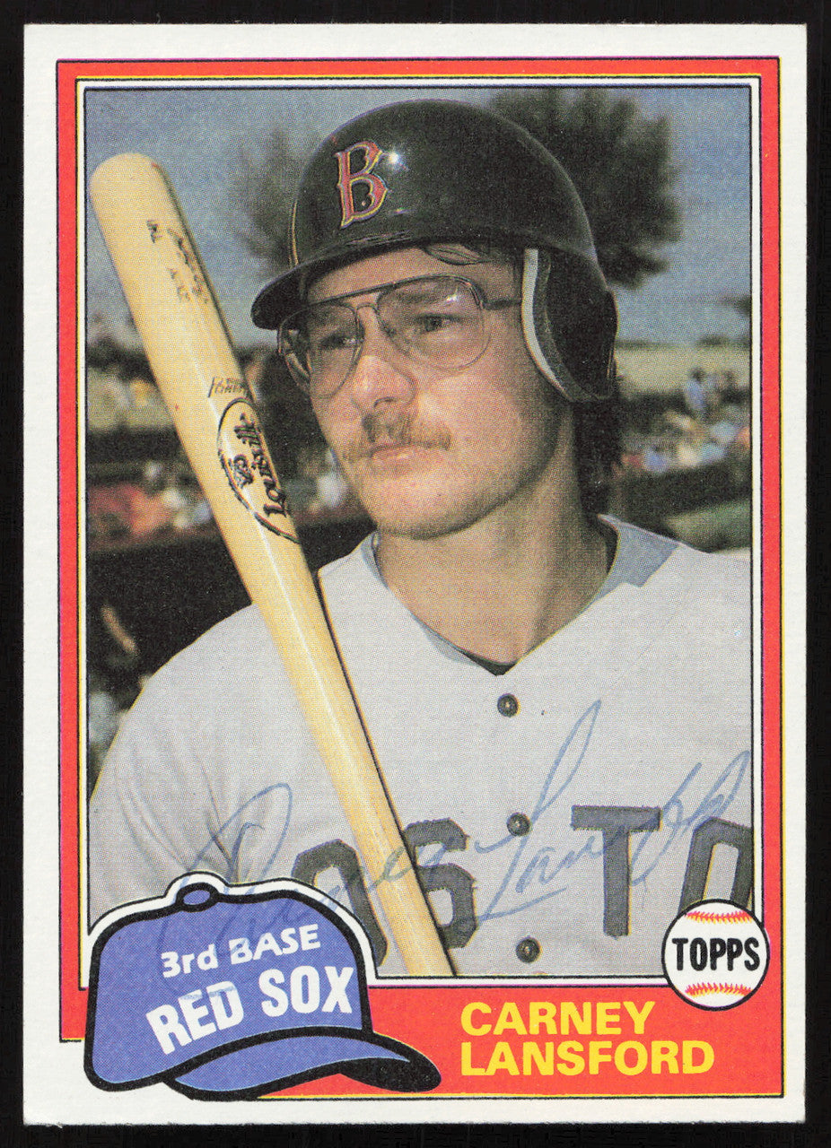 Carney Lansford Autographed 1981 Topps Traded Card #788 Boston Red Sox SKU #264959