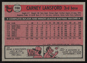 Carney Lansford Autographed 1981 Topps Traded Card #788 Boston Red Sox SKU #264959