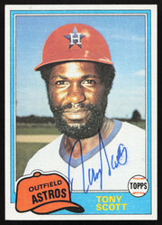 Tony Scott Autographed 1981 Topps Traded Card #828 Houston Astros SKU #264961