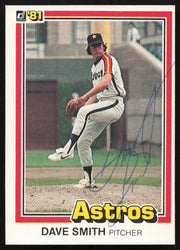 Dave Smith Autographed 1981 Donruss Card #23 Houston Astros SKU #264967