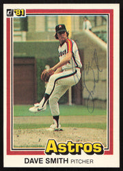 Dave Smith Autographed 1981 Donruss Card #23 Houston Astros SKU #264969