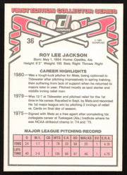 Roy Lee Jackson Autographed 1981 Donruss Card #36 New York Mets SKU #264972
