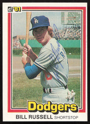 Bill Russell Autographed 1981 Donruss Card #57 Los Angeles Dodgers SKU #264973