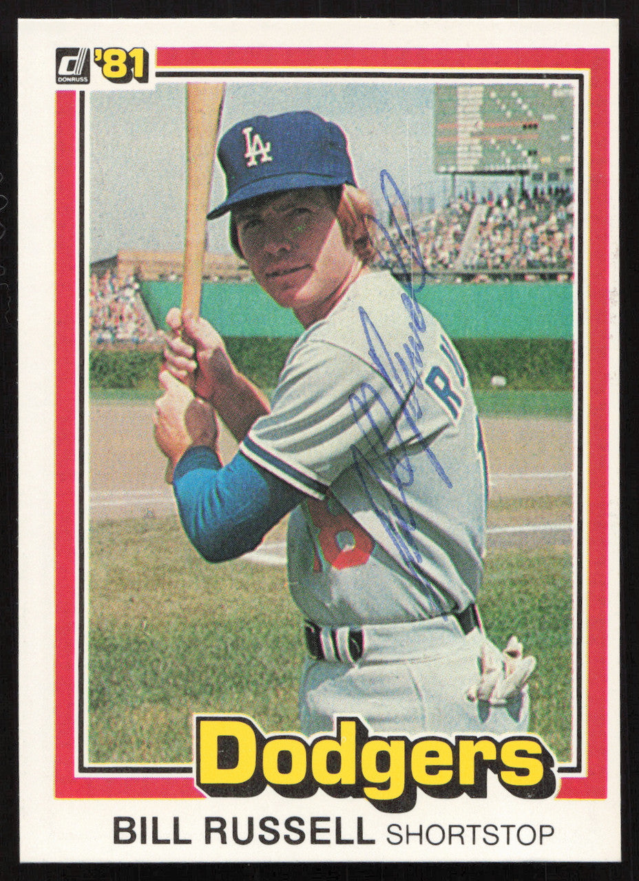 Bill Russell Autographed 1981 Donruss Card #57 Los Angeles Dodgers SKU #264973