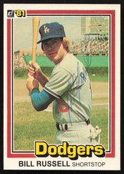 Bill Russell Autographed 1981 Donruss Card #57 Los Angeles Dodgers SKU #264975