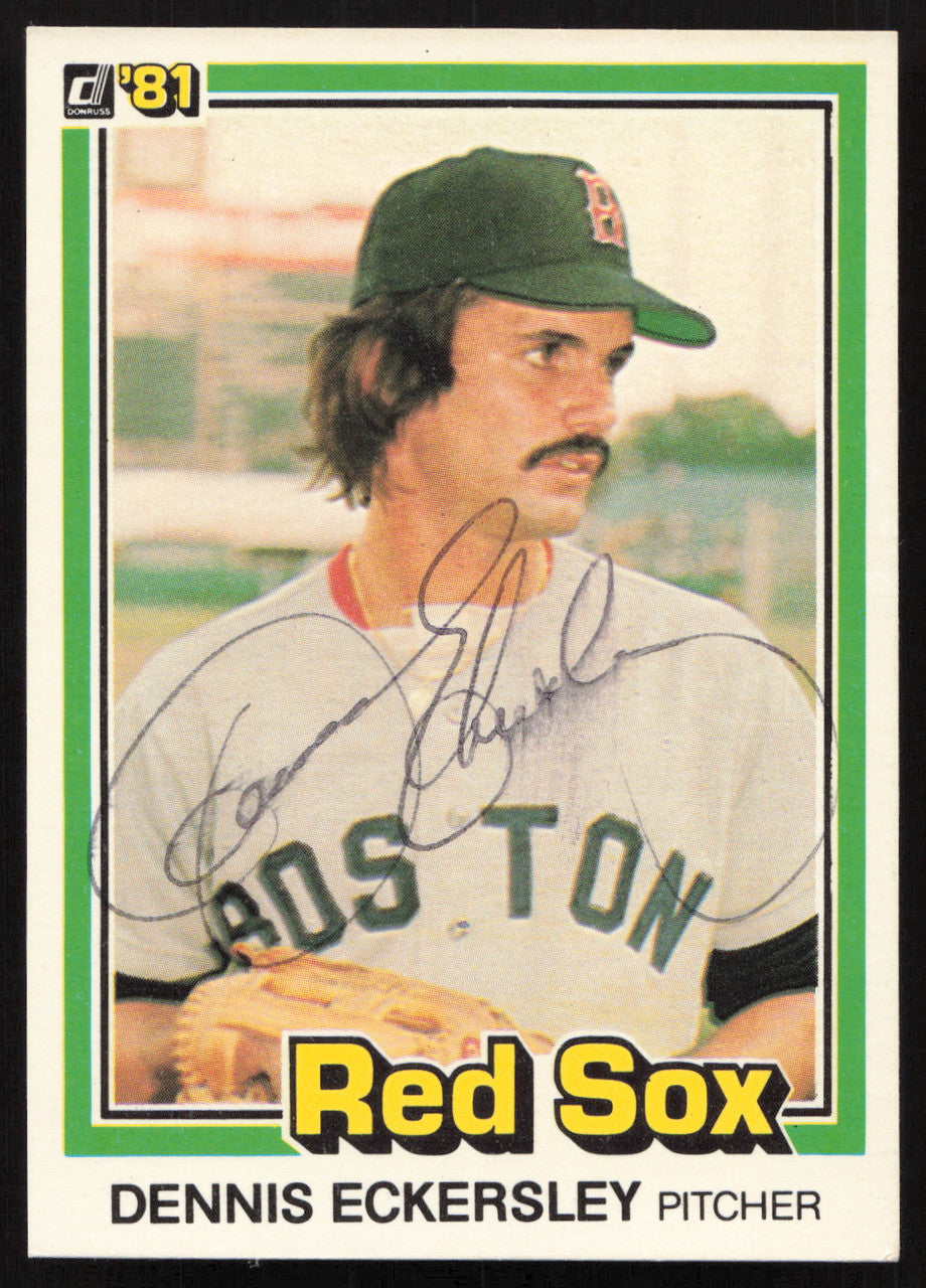 Dennis Eckersley Autographed 1981 Donruss Card #96 Boston Red Sox SKU #264979