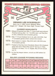 Dennis Eckersley Autographed 1981 Donruss Card #96 Boston Red Sox SKU #264979