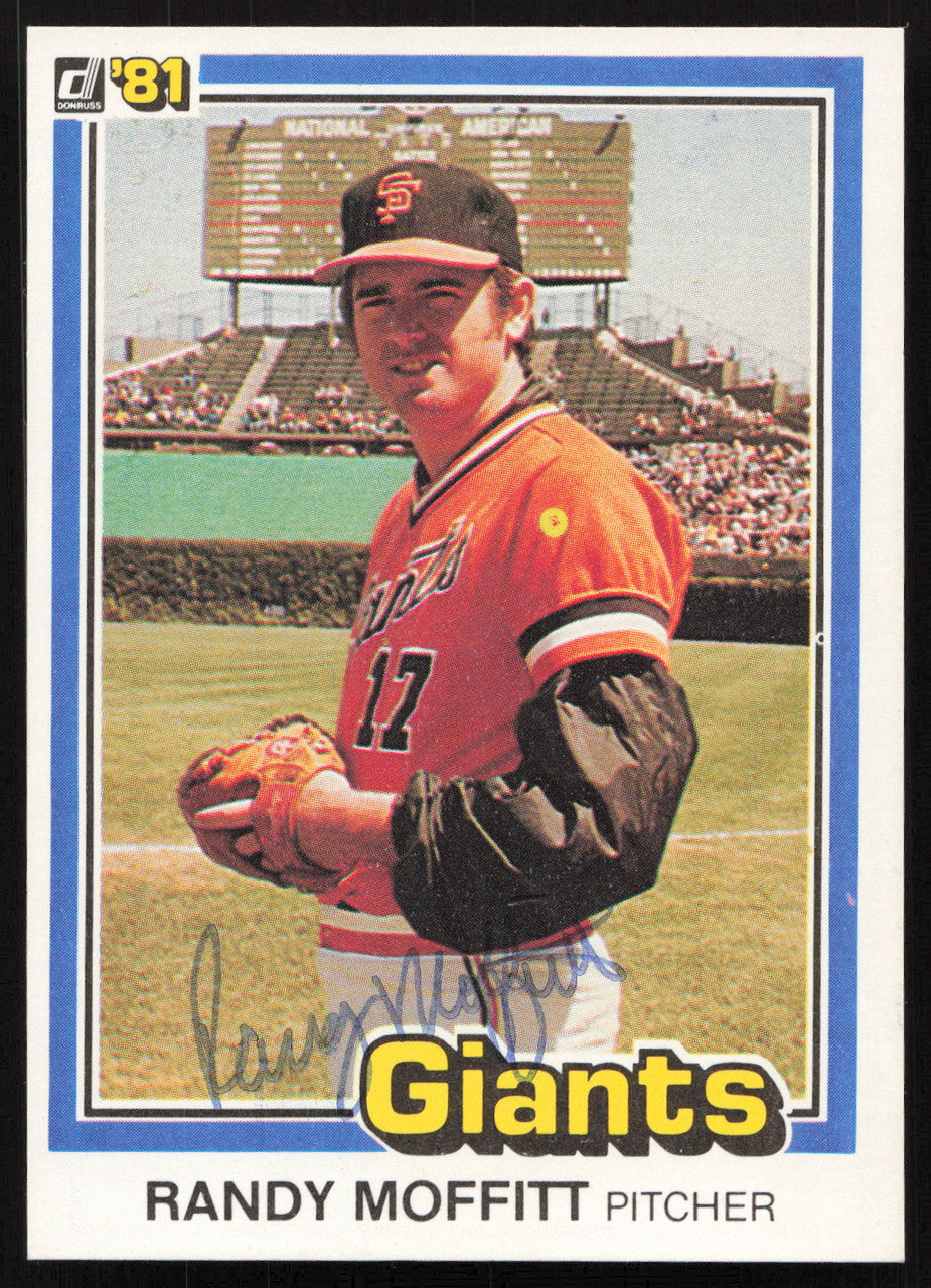 Randy Moffitt Autographed 1981 Donruss Card #195 San Francisco Giants SKU #264984
