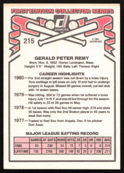 Jerry Remy Autographed 1981 Donruss Card #215 Boston Red Sox SKU #264987