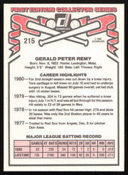Jerry Remy Autographed 1981 Donruss Card #215 Boston Red Sox SKU #264988