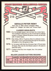 Jerry Remy Autographed 1981 Donruss Card #215 Boston Red Sox SKU #264989