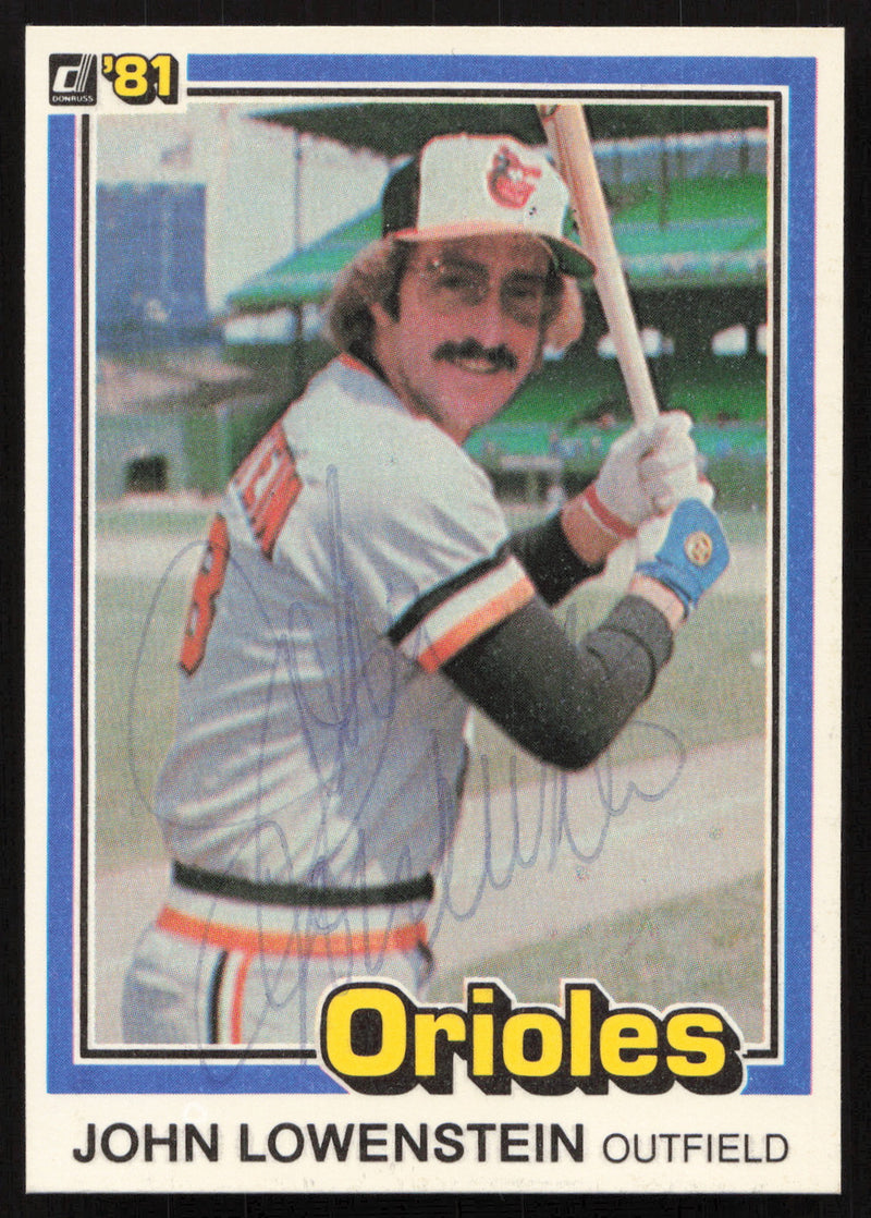 John Lowenstein Autographed 1981 Donruss Card #235 Baltimore Orioles SKU #264991
