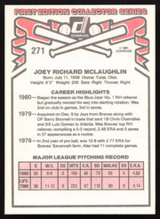 Joey McLaughlin Autographed 1981 Donruss Card #271 Toronto Blue Jays SKU #265001