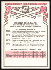 Bobby Clark Autographed 1981 Donruss Card #572 California Angels SKU #265005