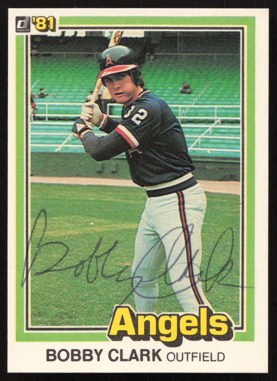 Bobby Clark Autographed 1981 Donruss Card #572 California Angels SKU #265006