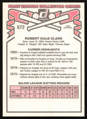 Bobby Clark Autographed 1981 Donruss Card #572 California Angels SKU #265006