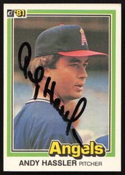 Andy Hassler Autographed 1981 Donruss Card #581 California Angels SKU #265007