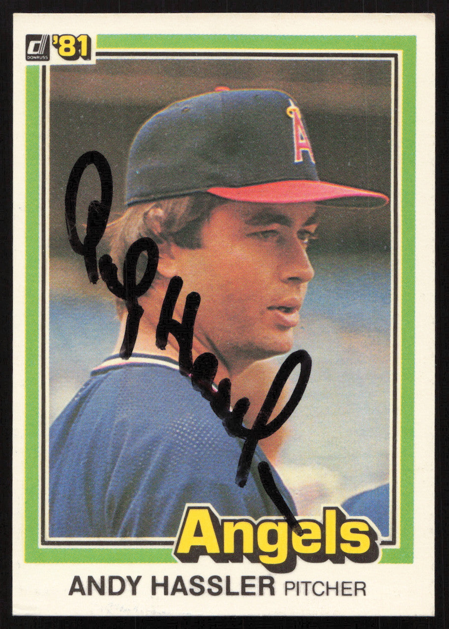 Andy Hassler Autographed 1981 Donruss Card #581 California Angels SKU #265007