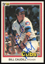 Bill Caudill Autographed 1981 Donruss Card #586 Chicago Cubs SKU #265008