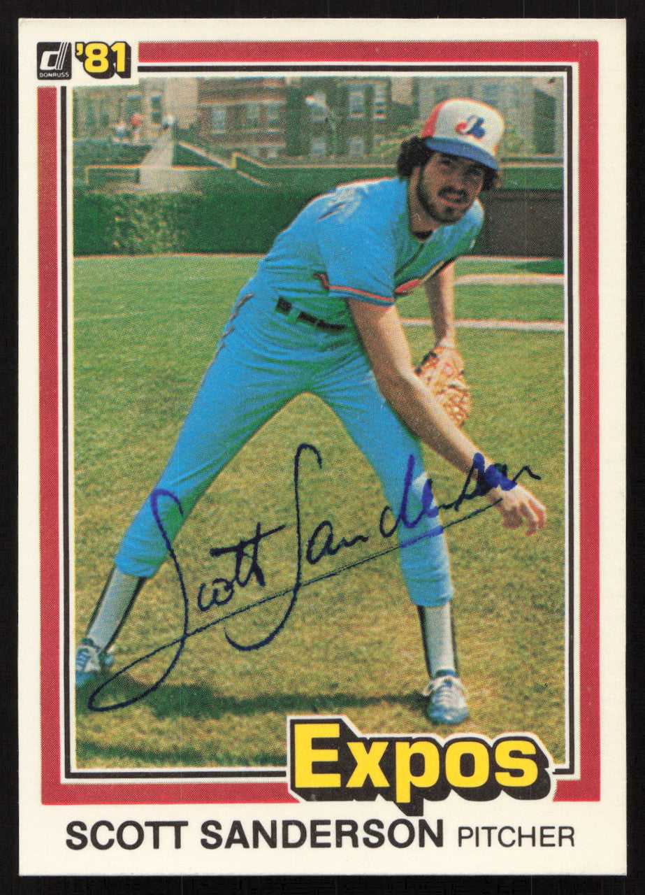 Scott Sanderson Autographed 1981 Donruss Card #450 Montreal Expos SKU #265012