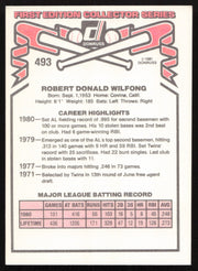 Rob Wilfong Autographed 1981 Donruss Card #493 Minnesota Twins SKU #265013