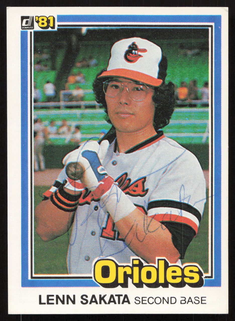 Lenn Sakata Autographed 1981 Donruss Card #499 Baltimore Orioles SKU #265015