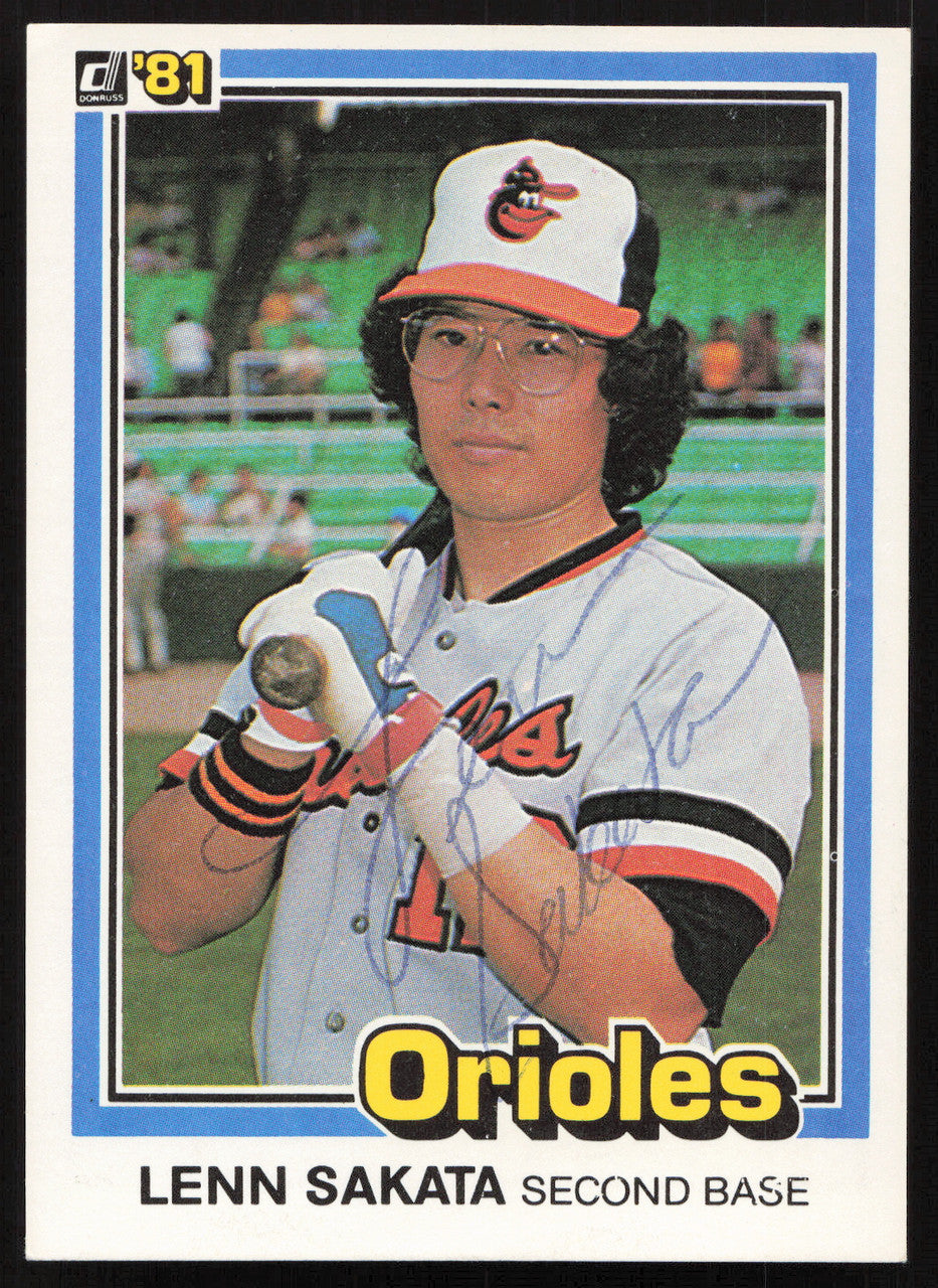 Lenn Sakata Autographed 1981 Donruss Card #499 Baltimore Orioles SKU #265019