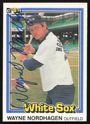 Wayne Nordhagen Autographed 1981 Donruss Card #401 Chicago White Sox SKU #265024