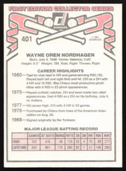 Wayne Nordhagen Autographed 1981 Donruss Card #401 Chicago White Sox SKU #265025
