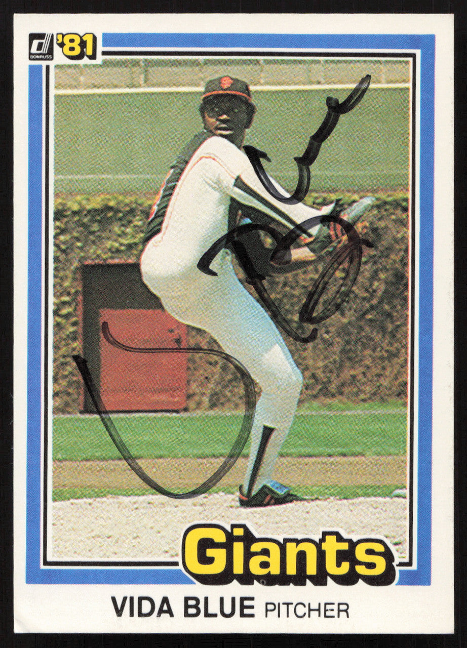 Vida Blue Autographed 1981 Donruss Card #433 San Francisco Giants SKU #265027