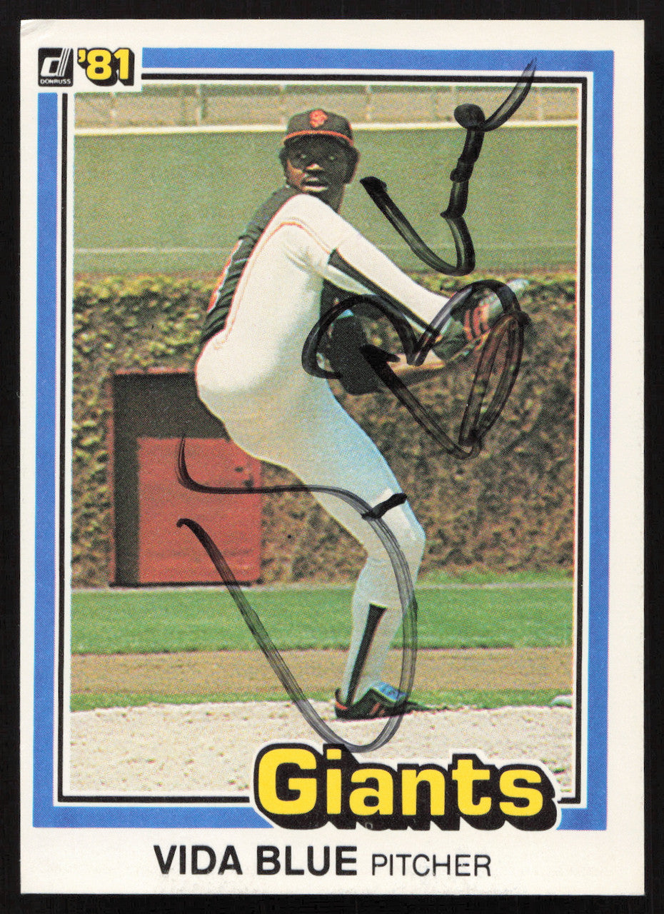 Vida Blue Autographed 1981 Donruss Card #433 San Francisco Giants SKU #265028