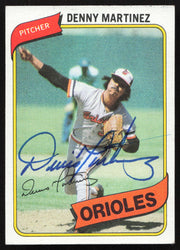 Dennis Denny Martinez Autographed 1980 Topps Card #10 Baltimore Orioles SKU #265029