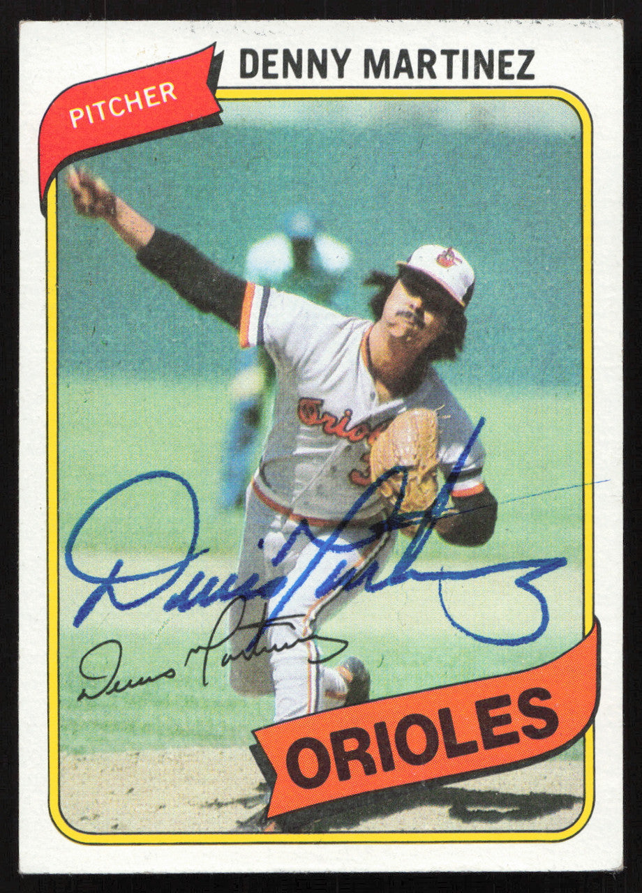 Dennis Denny Martinez Autographed 1980 Topps Card #10 Baltimore Orioles SKU #265029
