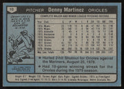 Dennis Denny Martinez Autographed 1980 Topps Card #10 Baltimore Orioles SKU #265029