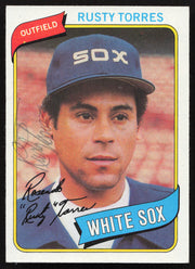 Rusty Torres Autographed 1980 Topps Card #36 Chicago White Sox SKU #265031