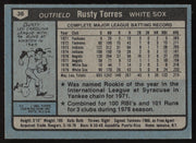 Rusty Torres Autographed 1980 Topps Card #36 Chicago White Sox SKU #265031