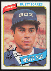 Rusty Torres Autographed 1980 Topps Card #36 Chicago White Sox SKU #265032