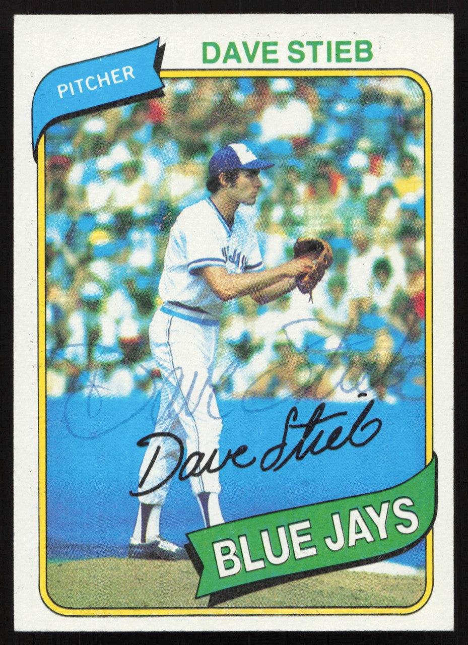 Dave Stieb Autographed 1980 Topps Rookie Card #77 Toronto Blue Jays SKU #265033