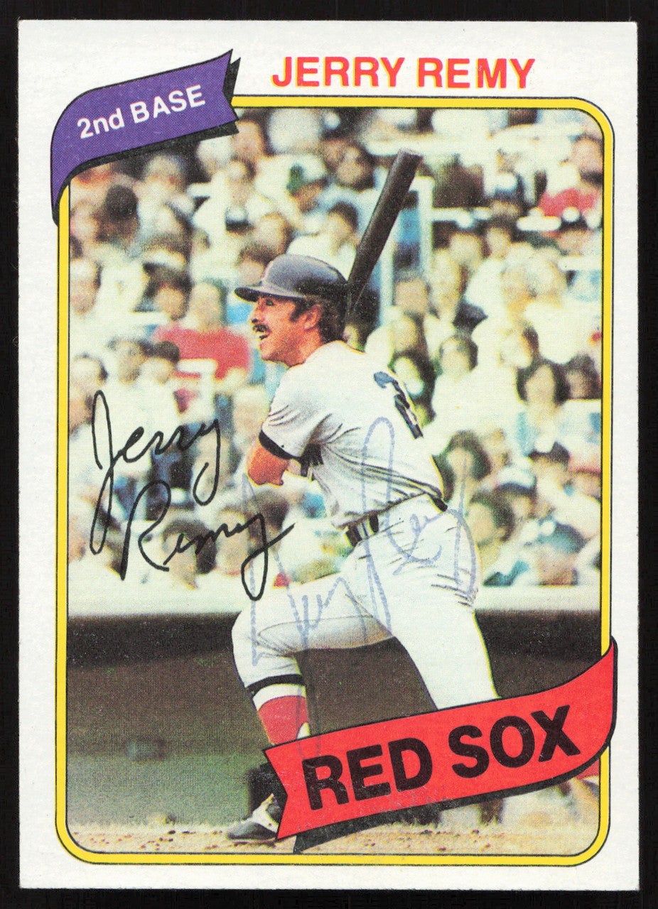 Jerry Remy Autographed 1980 Topps Card #155 Boston Red Sox SKU #265034
